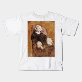 Portrait de la Reine Marie-Amelie en deuil by Ary Scheffer Kids T-Shirt